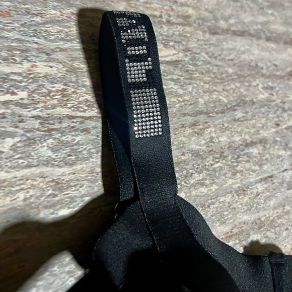 Black Sexy Love Shein Blingy Strappy bra and thong Lingerie Set - Picture 7 of 16